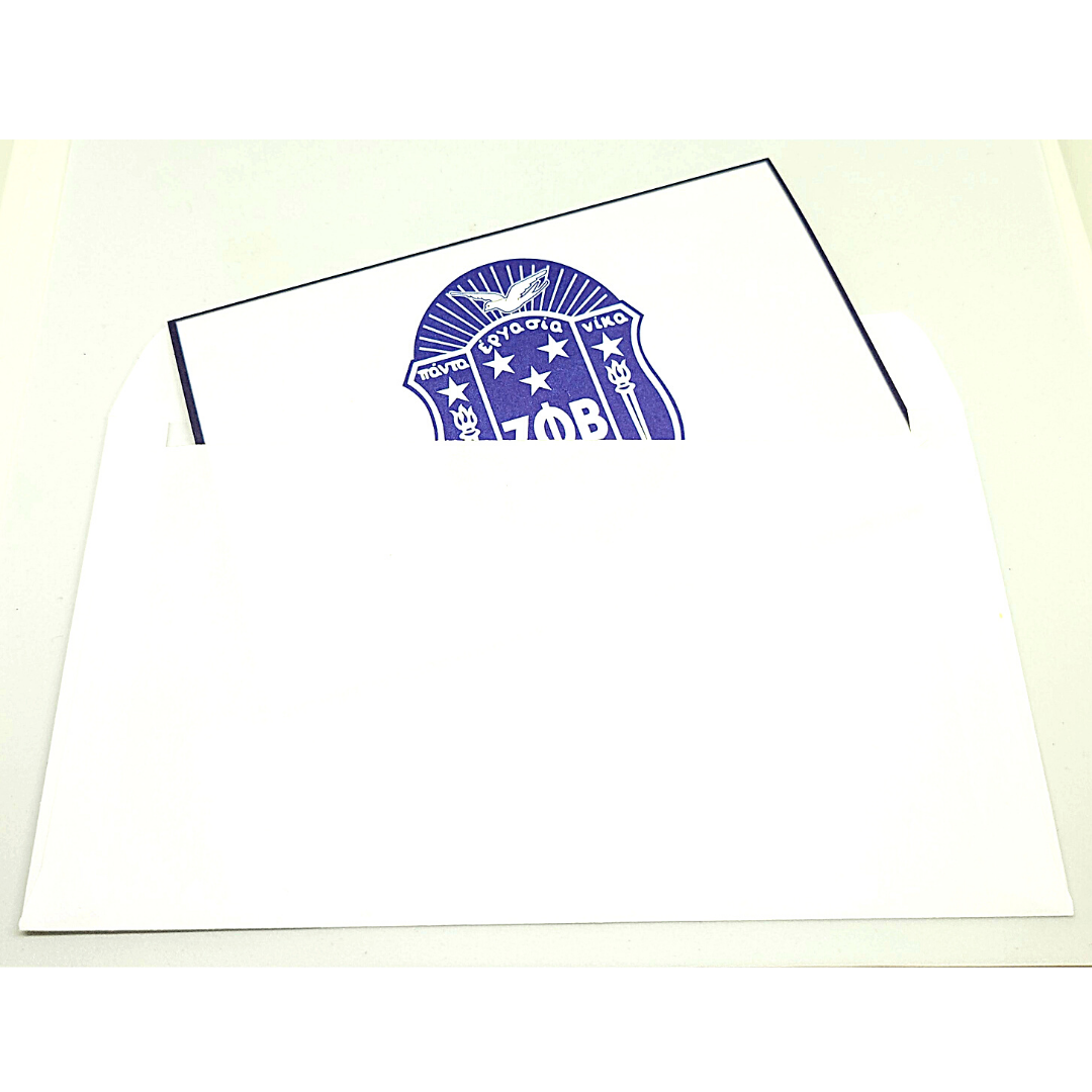 Zeta Phi Beta Note Cards with envelopes (10 count)