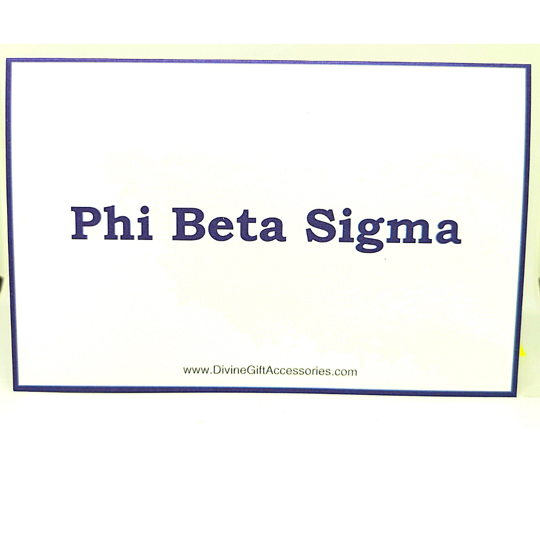 Phi Beta Sigma Note Cards with envelopes (10 count)