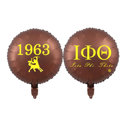 Ten (10) Iota Phi Theta, 18-inch Round Mylar/Foil Party Balloons