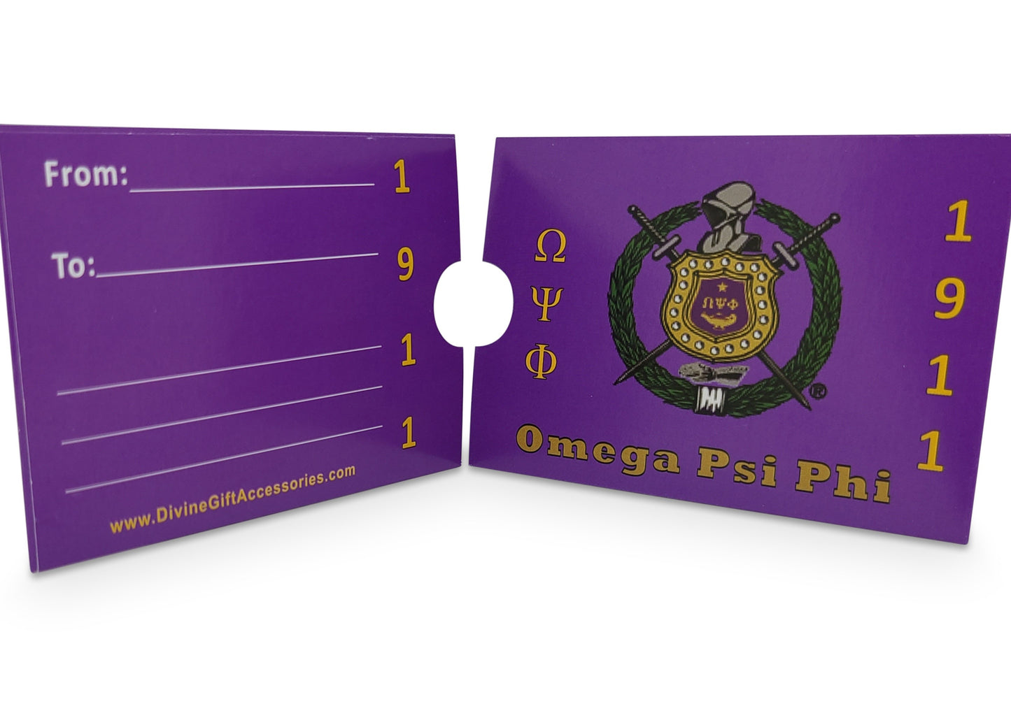 Omega Psi Phi Gift Card Holders (6 count)