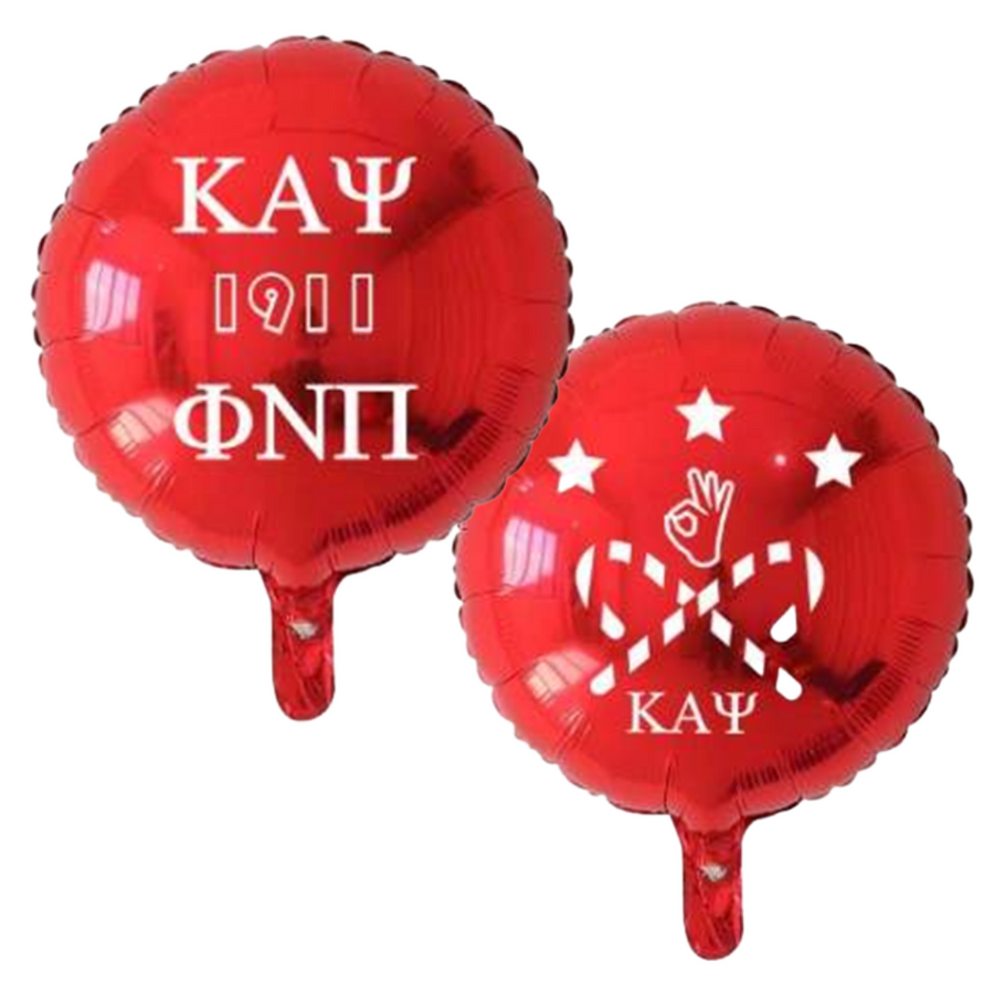 Five (5) Kappa AlphaPsi 18-inch Round Mylar/Foil Balloons