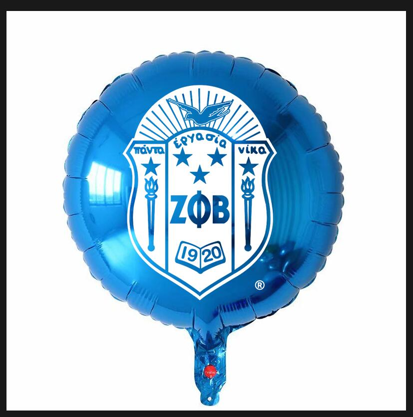 Ten (10) Zeta Phi Beta Mylar/Foil Balloons